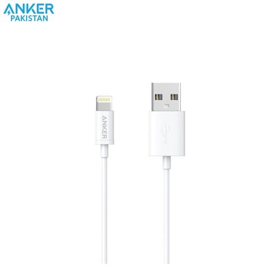 Anker Premium USB Cable With Lightning Connector, 3ft White, A7101H22