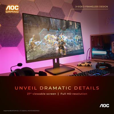 AOC 27G15N 27" 180Hz Gaming Monitor | FHD 1ms Adaptive Sync HDR10 VA