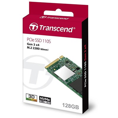 Transcend PCIe SSD 110S 128GB NVMe PCIe M.2 Solid State Drive TS128GMTE110S