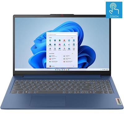 IdeaPad Slim 3 15IRU9 Touchscreen Laptop | Intel Core 3 100U 8GB DDR5 512GB SSD Backlit KB Windows 11 Fingerprint Reader 15.6" FHD IPS Touchscreen | Abyss Blue