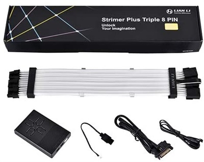 LIAN LI STRIMER Plus Triple 8 PINs -Addressable RGB VGA Power Cable