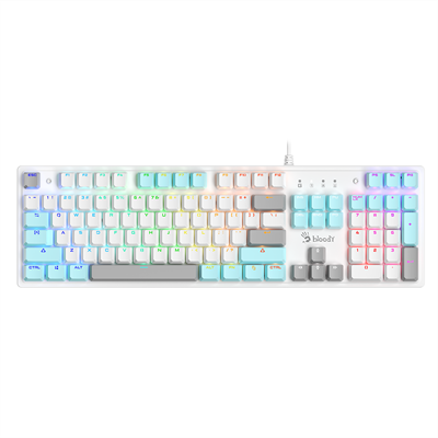 A4Tech Bloody S520N Mechanical Switch RGB Gaming Keyboard - ICY WHITE