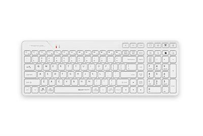 A4Tech Fstyler FBK27C AS Bluetooth & 2.4G Rechargeable Wireless Keyboard (White-Black)