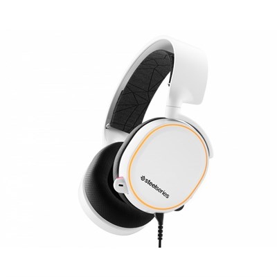 SteelSeries Arctis 5 (2019 Edition) RGB Illuminated Gaming Headset with DTS Headphone:X v2.0 – White