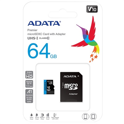 ADATA 64GB Premier microSDXC/SDHC UHS-I Class10 