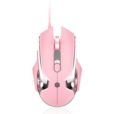 Ajazz AJ120 Wired Gaming Mouse Pink - white - Black