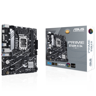 ASUS Prime B760M-K D4-CSM, an Intel B760 LGA 1700 mATX Motherboard