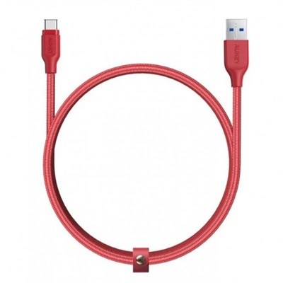 Aukey Braided Nylon USB 3.1 USB-A To USB- C Cable - 3.3ft (Red) 