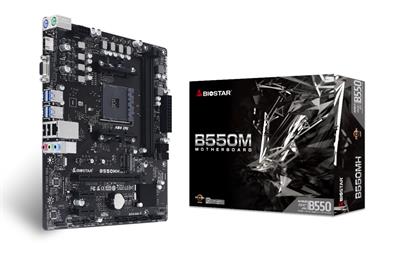 BIOSTAR B550MH AMD Ryzen 3~9 mATX Gaming Motherboard