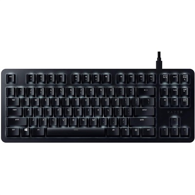 Razer BlackWidow Lite Gaming Keyboard Orange Mechanical Switch Black - White