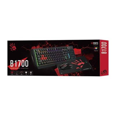 Bloody B1700 Gaming Keyboard and Mouse ( NEON ) Black