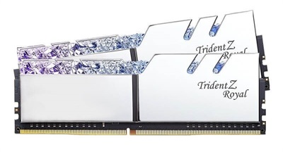  G.SKILL Trident Z Royal Series Silver 16GB (8GBx2) RGB DDR4 3600MHz Desktop Memory