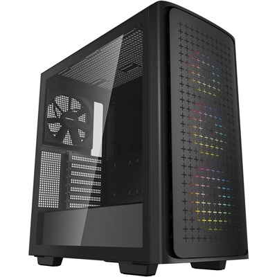 Deepcool CK560 Mid-Tower ATX Tempered Glass Gaming Case With Front Panel Airflow (Black) 