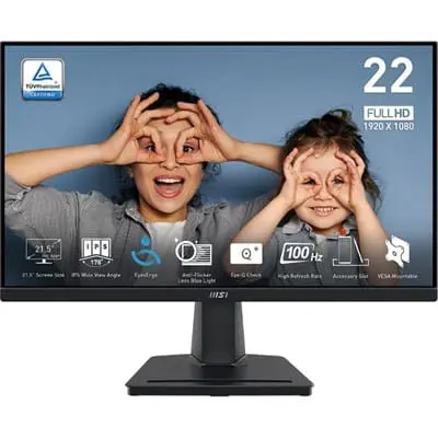 MSI PRO MP225 21.5" FHD IPS 1ms 100Hz EyesErgo Business Monitor