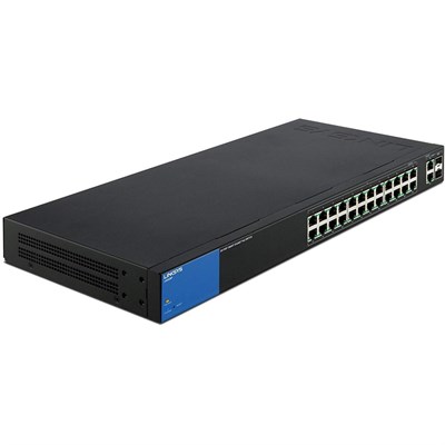 Linksys Business LGS326P 24-Port Gigabit PoE+ (192W) Smart Managed Switch + 2x Gigabit SFP/RJ45 Comb