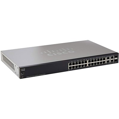 CISCO SF300-24PP-K9 24-Port 10/100 PoE+ Managed Switch w/Gig Uplinks