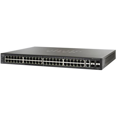Cisco SF300-48PP-K9 48-port 10/100 PoE+ Managed Switch with Gig Uplinks