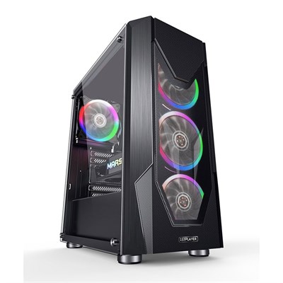 1stPlayer DK-D5 (Black) Tempered Glass With 4 Fans ATX Gaming Case