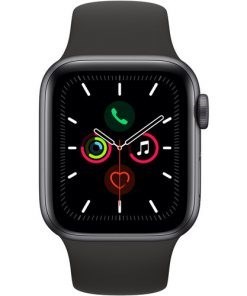 Apple Watch Series 5 (GPS Only, 44mm, Space Gray Aluminum, Black Sport Band) MWVF2LL/A