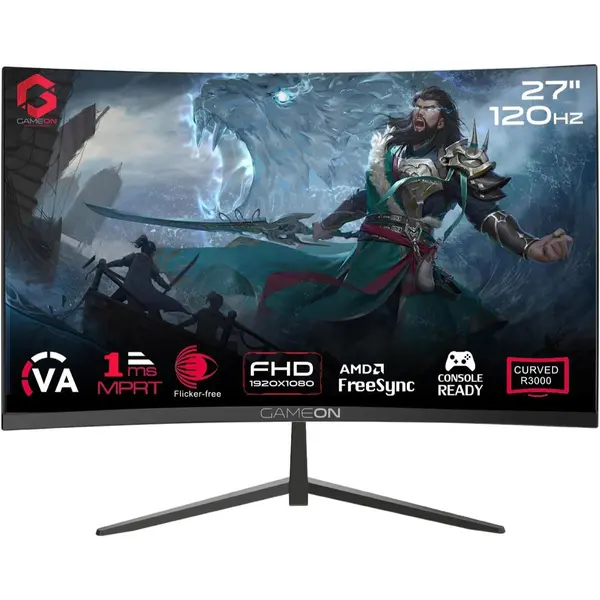 GameOn GOC27F120VA Pro Series Curved Gaming Monitor 27 inch
