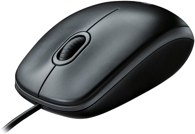 Logitech M100R Wired Usb Mouse Dark Black