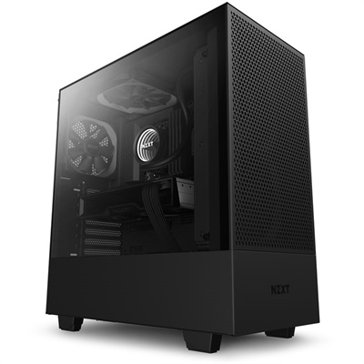 NZXT H510 Flow Compact Case ATX Mid-Tower Matte White - Black