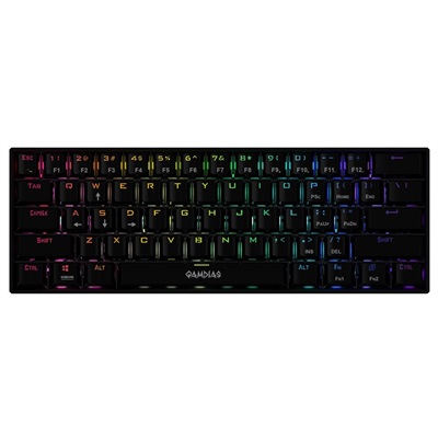 GAMDIAS Hermes E3 60% RGB Mechanical Gaming Keyboard Black and Switches