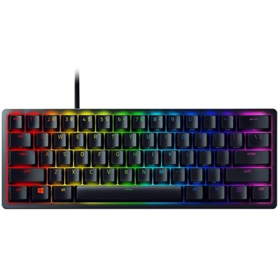 Razer Huntsman Mini Gaming Keyboard Clicky Optical Switch (Purple) - Black-