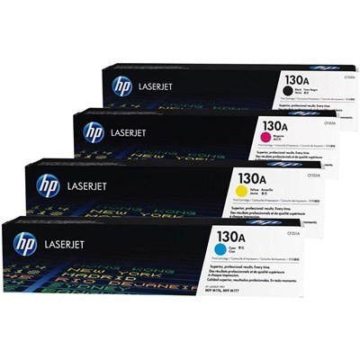 HP 130A 4-pack Cyan/Magenta/Yellow/Black Original LaserJet Toner Cartridges