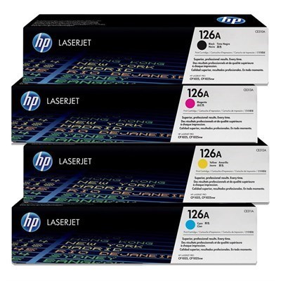 HP 126A 4-pack Cyan/Magenta/Yellow/Black Original LaserJet Toner Cartridges