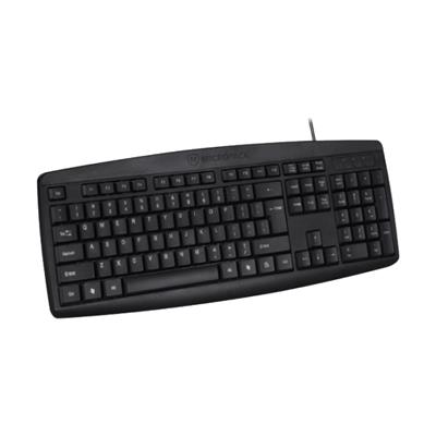 Micropack Spill-Resistant USB Wired Keyboard K-203 - Black