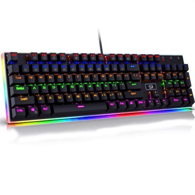 Redragon K577R Kali Mechanical Gaming Keyboard, Rainbow Backlit, Wired Competitive Ergonomic Keyboar
