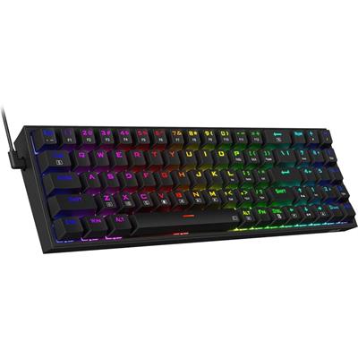 Redragon K628 Pollux 75% Wired RGB Gaming Keyboard 78 Mechanical Keys Red Switch