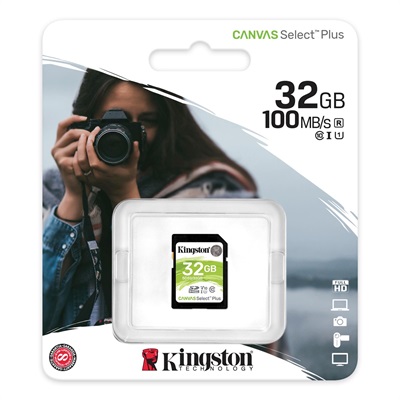 Kingston Canvas Select Plus for HD 1080p and 4K SD Memory Card 