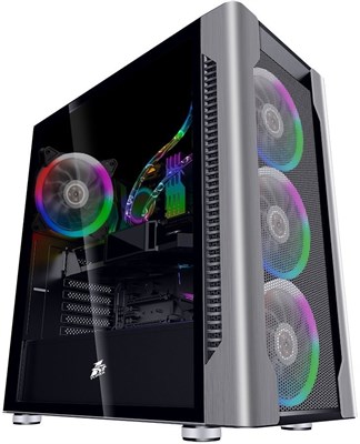 1stPlayer DX (Silver) With 4 Fans 230mm Wide Body E-ATX Support Gaming Case