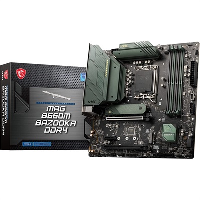 MSI Mag B660M Bazooka DDR4 - Intel 12th Gen - microATX LGA 1700 Motherboard