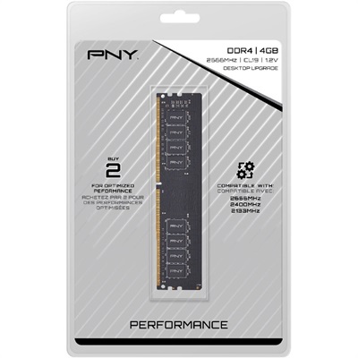 PNY Performance 4GB Desktop Memory DDR4 2666MHz 