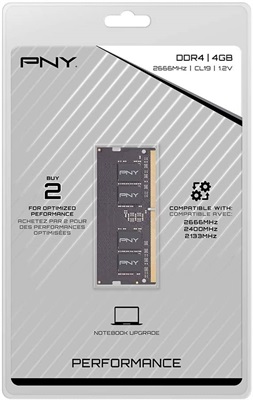 PNY Notebook 4GB RAM Laptop Memory DDR4 2666MHz