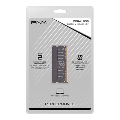 PNY Performance 8GB (PC4-21300) Notebook Memory CL19 DDR4 2666MHz 