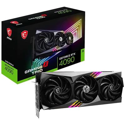 MSI GeForce RTX 4090 Gaming X Trio - 24GB GDDR6X, 384-Bit, 2595 MHz Boost Clock, HDMI/DP, Tri-Frozr 3, Ada Lovelace Architecture, OC Graphics Card