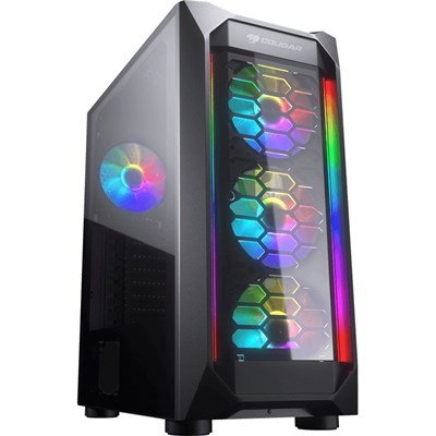 Cougar MX410-G RGB Powerful Airflow and Compact Mid-Tower Case with Tempered Glass