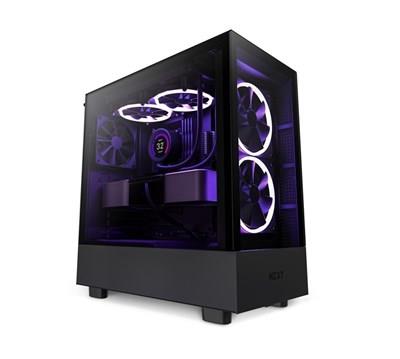 NZXT H5 Elite RGB Premium Compact ATX Mid-Tower Computer Case | Black - White