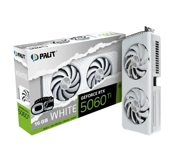 Palit GeForce RTX 5060 Ti White OC 16GB Graphics Card