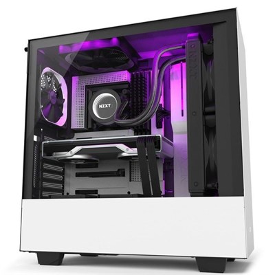 NZXT H510i Compact Mid-Tower Case with Lighting and Fan Control (Matte White)