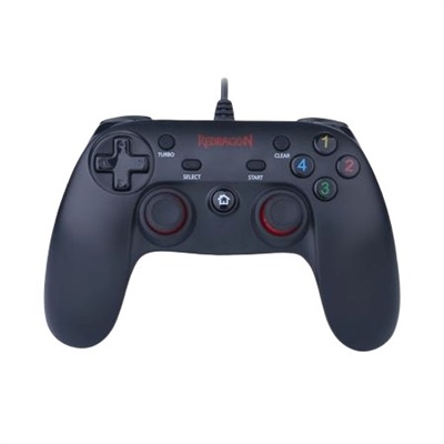 Redragon G807 SATURN Wired Controller with 12 Buttons + 2 Analogue Joysticks, 6ft USB Cable, Vibration Enabled for PC & Laptop