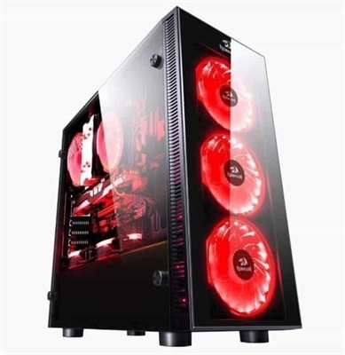 Redragon SIDESWIPE Gaming Chassis RD-GC-601, 3 x 120mm Fan Included, Tempered Glass