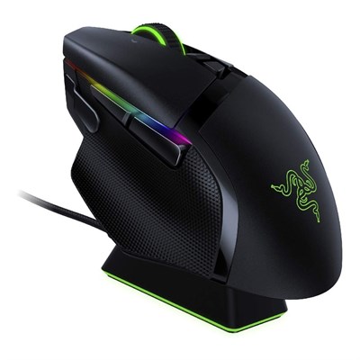 Razer Basilisk Ultimate with Charging Dock Wireless Gaming Mouse with 11 Programmable Buttons RZ01-0