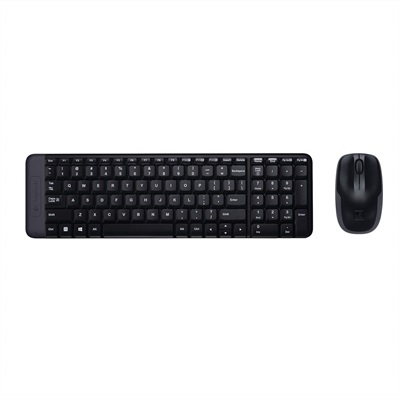 Logitech MK220 Wireless Keyboard and Mouse Combo (Black)