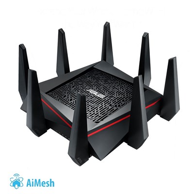 ASUS RT-AC5300 Tri-Band Wireless-AC5300 Gigabit Gaming Router With WTFast Game Accelerator