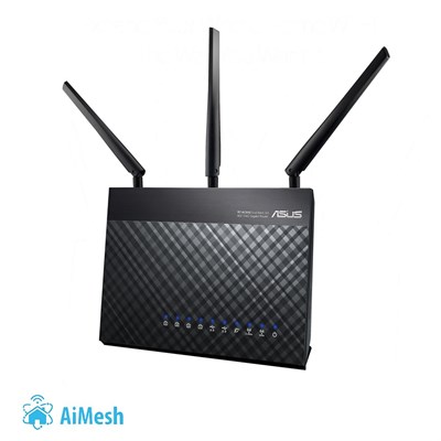 ASUS RT-AC68U Dual-Band Wireless-AC1900 Gigabit Router with AiMesh and AiProtection